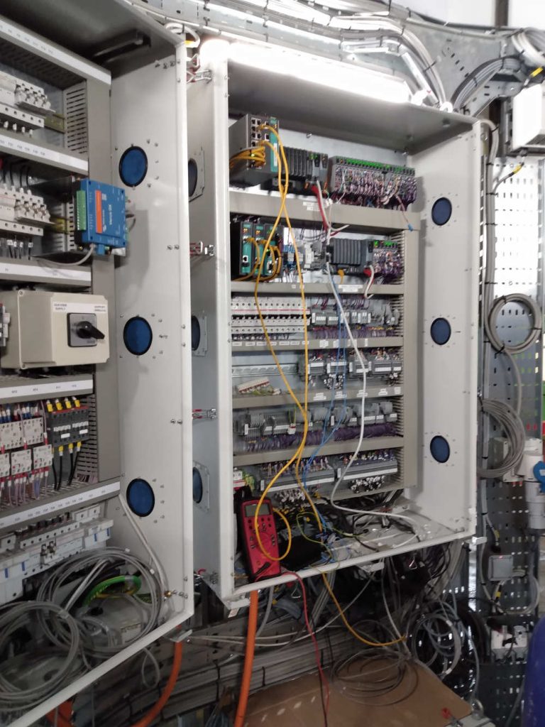 Electrical panels during testing